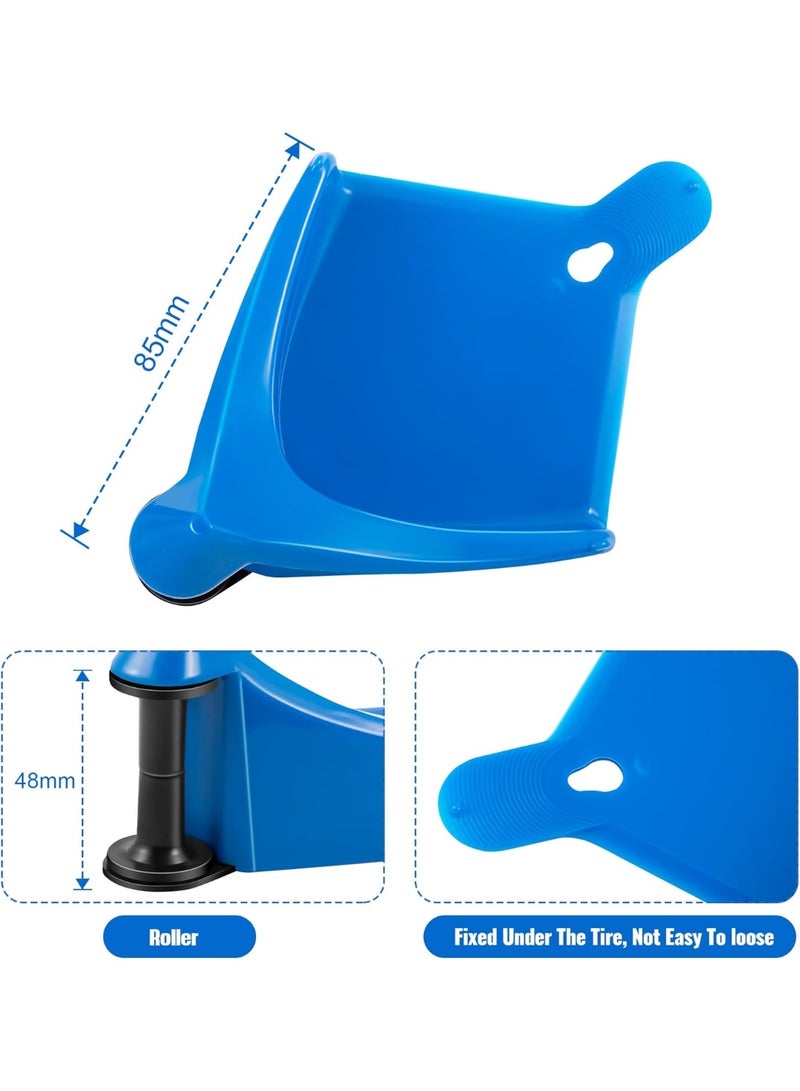 4 Pcs Car Hose Guide, Tire Hose Roller for Car Washing, Detailing Tire Hose Guide Preventing Pressure Washer Hose Stuck Under The Wheels, Plastic Wash Tool to Avoid Snagging(Blue) - Image 3