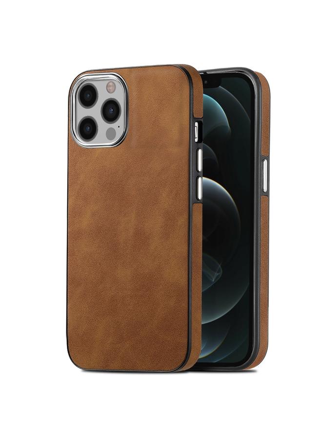 اس-توب جراب لهاتف iPhone 12 Pro مصنوع من مادة TPU المقاومة للصدمات وملمس الجلد - Image 1