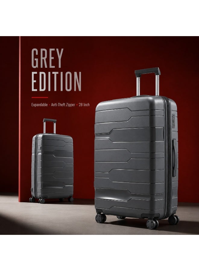Original Hard Luggage 28 Inch, Genuine Polypropylene Hard Shell, Durable Travel Suitcase, Lightweight Design, 360° Spinner Wheels, Telescopic Handle, Extra Spacious Interior, 2-Year Warranty, Authorized Replacement Support - Image 1