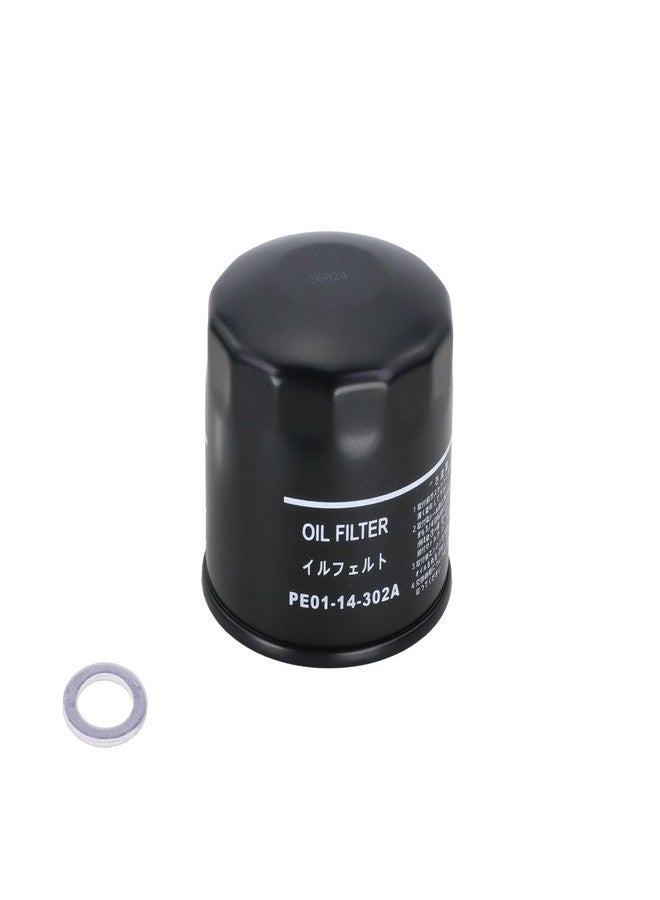 Kefly PE01-14-302A Engine Oil Filters Fits for Mazda 3 6 CX-3 CX-30 CX-5 CX-50 MX-5 Miata, with Drain Plug Gasket (1PCS) - Image 1