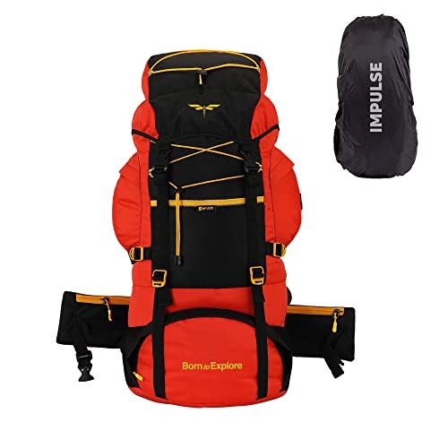 Impulse Rucksack 75 L Travel Bag For Men Tourist Bag For Travel Backpack For Hiking Trekking Travelling Bag For Men Camping Bag Banyan With 1 Year Warranty (Orange) - Image 1