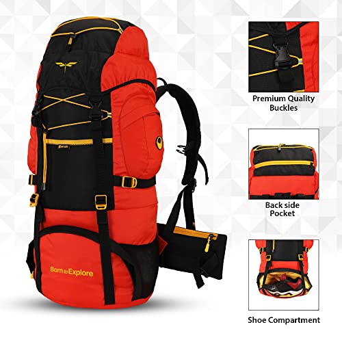 Impulse Rucksack 75 L Travel Bag For Men Tourist Bag For Travel Backpack For Hiking Trekking Travelling Bag For Men Camping Bag Banyan With 1 Year Warranty (Orange) - Image 4