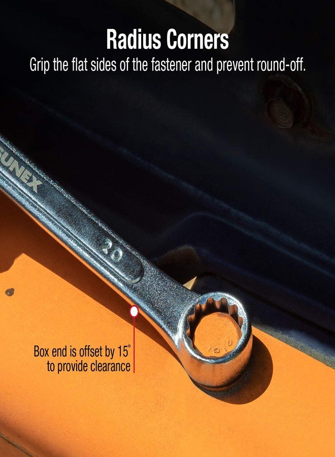 SUNEX TOOLS 9605MA 5 Piece Raised Panel Metric Combination Wrench Set (Raised Panel) CRV - Image 5