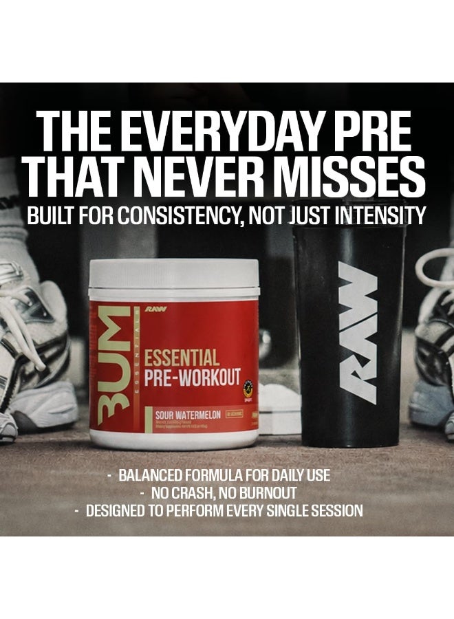 RAW Essential Pre-Workout - Raspberry Creamthickle (14.39 Oz. / 30 Servings) - Image 3