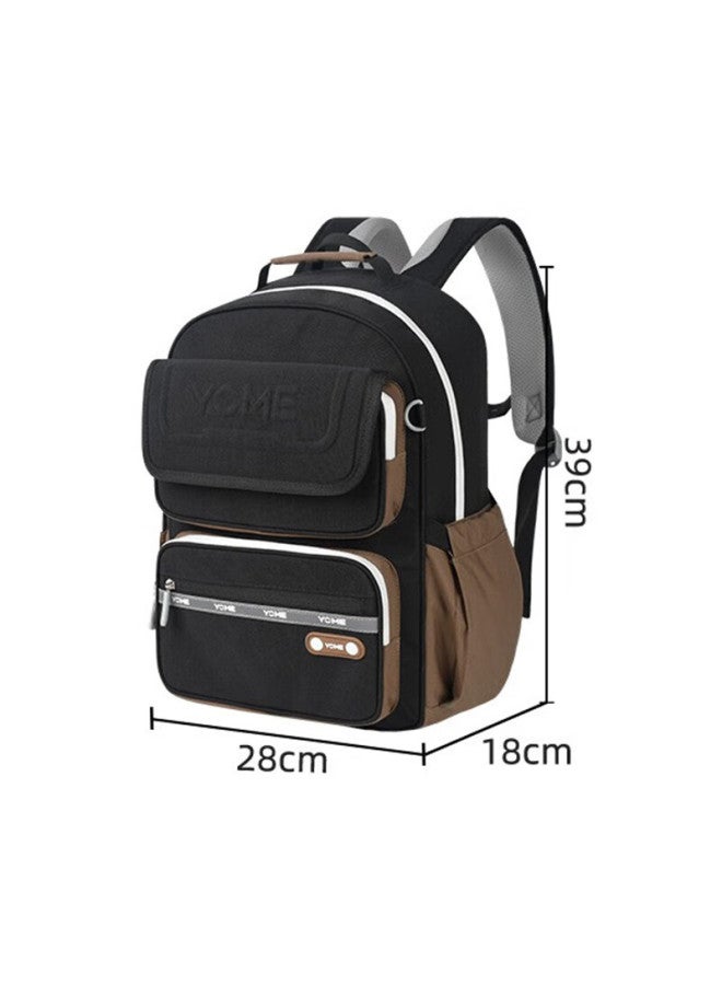 Yome Backpack For Primary School Students Grades 3-6, Large Capacity, Casual Travel Lightweight Backpack For Upper Grades, Brown - Image 2