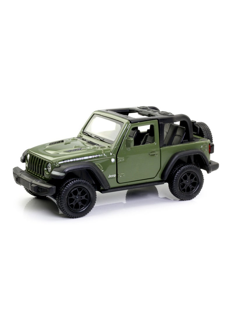 D-Power Diecast Jeep Rubicon 2021 – 1:36 Scale Model Car, Assorted Colors Green / Beige, 1 Piece, Pull Back Action, Collectible SUV Toy - Image 3