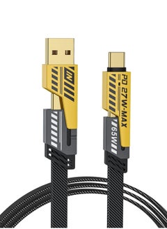 Multi USB Charging Cable 4 in 1, 1.2M Fast Charging Cable with USB A/USB C 65W Type-C and 27W PD Fast Charging Data Transfer Cable Compatible with All Phones