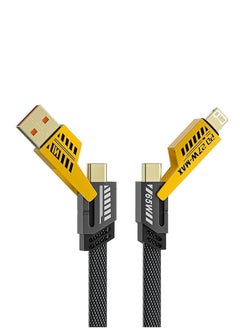 Plan A Multi USB Charging Cable 4 in 1, 1.2M Fast Charging Cable with USB A/USB C 65W Type-C and 27W PD Fast Charging Data Transfer Cable Compatible with All Phones  - Image 2