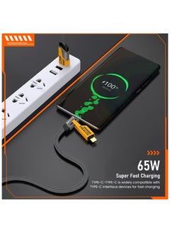 Plan A Multi USB Charging Cable 4 in 1, 1.2M Fast Charging Cable with USB A/USB C 65W Type-C and 27W PD Fast Charging Data Transfer Cable Compatible with All Phones  - Image 4