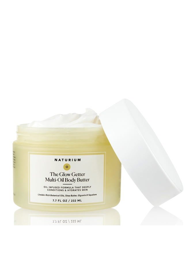 NATURIUM The Glow Getter Whipped Multi-Oil Body Butter, Firming Cream & Body Moisturizer with Shea Butter, 7.7 fl oz - Image 1