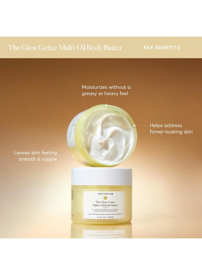 NATURIUM The Glow Getter Whipped Multi-Oil Body Butter, Firming Cream & Body Moisturizer with Shea Butter, 7.7 fl oz - Image 3