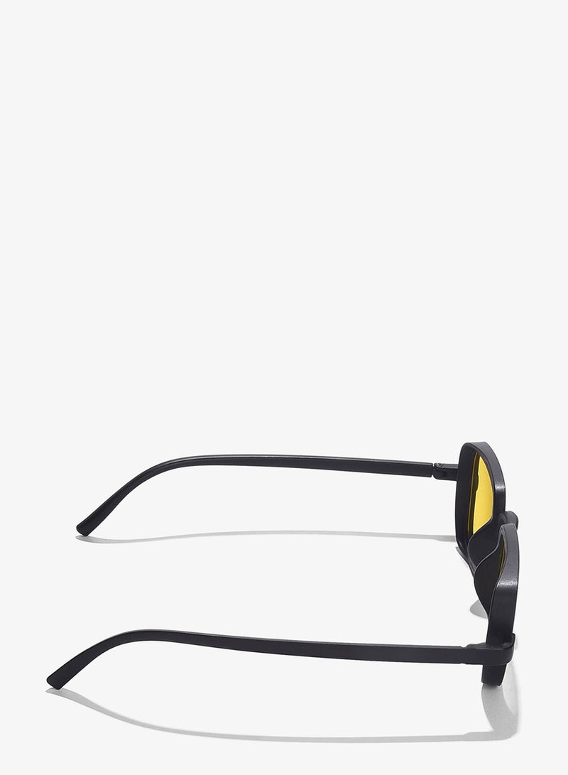 Haute Sauce Yellow Lens Black Wayfarer Sunglasses - Image 5