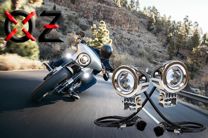 OZ-USA Chrome 20w LED Lights Spot Beam Motorcycle Cruiser Fog Passing Lights 6500K - Image 2