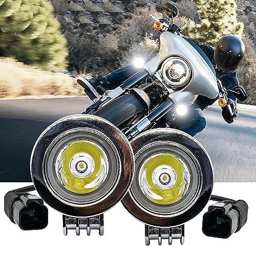 OZ-USA Chrome 20w LED Lights Spot Beam Motorcycle Cruiser Fog Passing Lights 6500K - Image 1