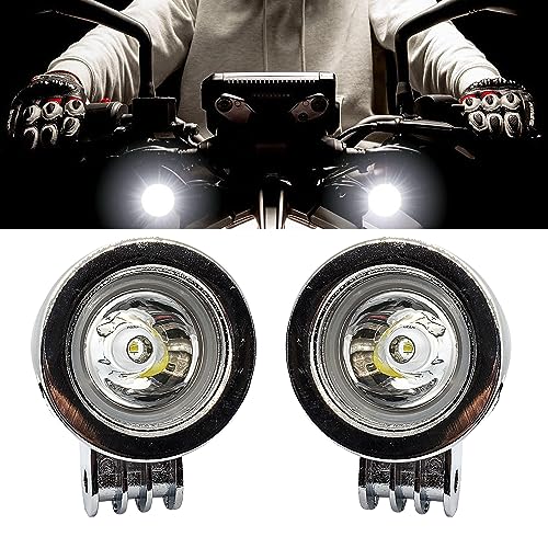 OZ-USA Chrome 20w LED Lights Spot Beam Motorcycle Cruiser Fog Passing Lights 6500K - Image 3