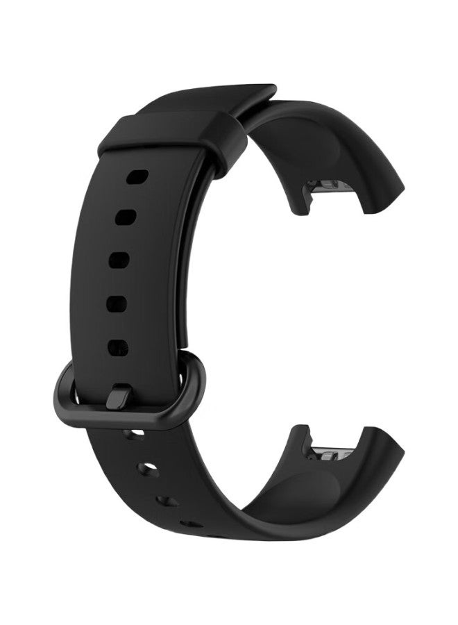KMaxAI Compatible Silicone Strap For Xiaomi Redmi Watch 2, Replacement Wristband For Xiaomi Redmi Watch 2, Dopamine Lite 2, Fresh Style, Elegant Black - Image 1