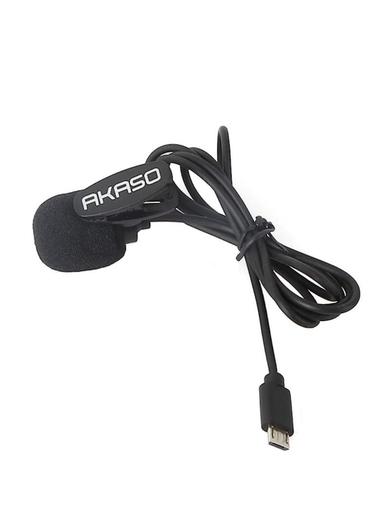 Akaso External Microphone Ek7000/ Ek7000 Pro/Brave 4/ Brave 4 Pro/ V50X/ Brave 7 Le Action Camera Only (Type-C Port) 