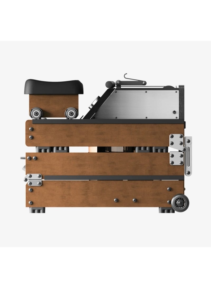 KINGSMITH Kingsmith Water Rowing Machine WM10  with Tri-fold patent | Water & Magnetic resistence 2 in 1 | Patented 3-Fold Tech | LED display | Dual Resistance System | Walnut - Image 2