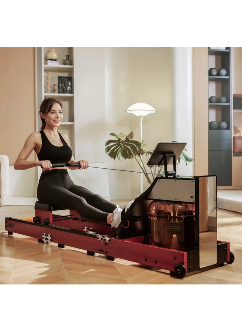KINGSMITH Kingsmith Water Rowing Machine WM10  with Tri-fold patent | Water & Magnetic resistence 2 in 1 | Patented 3-Fold Tech | LED display | Dual Resistance System | Walnut - Image 5