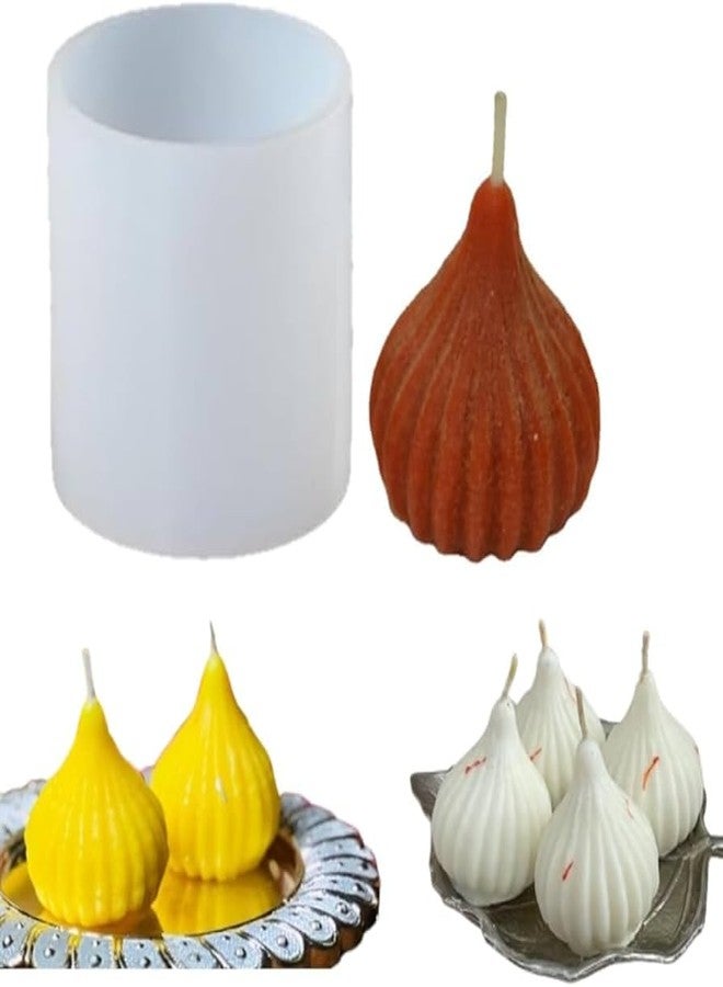 Matin IMPEX Decorative Modak Shape Silicone Mold for Making Candles, Chocolates, Cake Decoration - Image 1