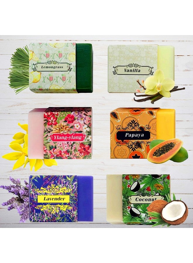Purelis Urelis Naturals Aromatherapy Soap Bars Artisan Crafted With Natural Essential Oils 6Pack Gift Set. Handmade Antibacterial Face Hands And Body Soap For Men And Women Soap Bars Gift Set - Image 3