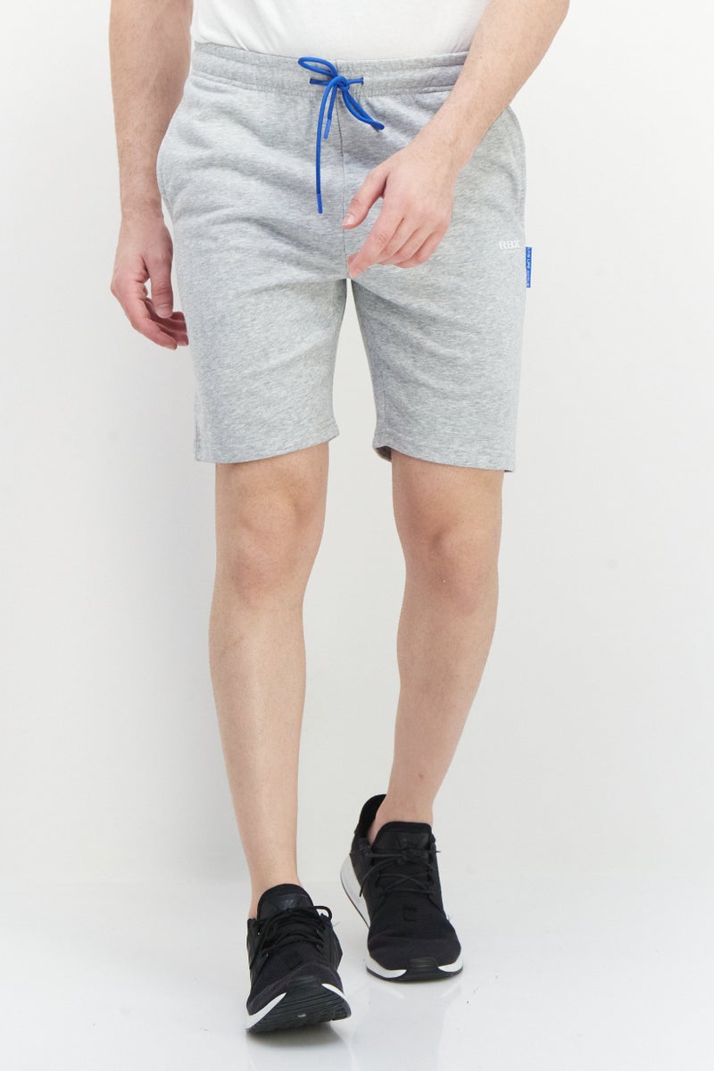 RBX Men Sportswear Fit Training Shorts, Light Grey - Image 1