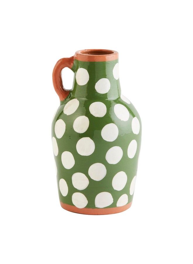 mud pie Dot Vase Green - Image 1