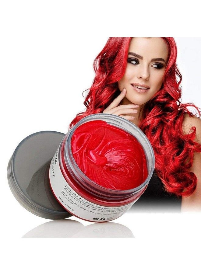 BeeShine - Hair Coloring Wax Wine Red Disposable Instant Matte Hairstyle Mud Cream Hair Pomades For Kids Men Women To Cosplay Nightclub Masquerade Transformation - Image 1