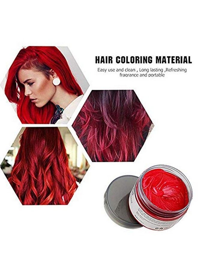 BeeShine - Hair Coloring Wax Wine Red Disposable Instant Matte Hairstyle Mud Cream Hair Pomades For Kids Men Women To Cosplay Nightclub Masquerade Transformation - Image 1
