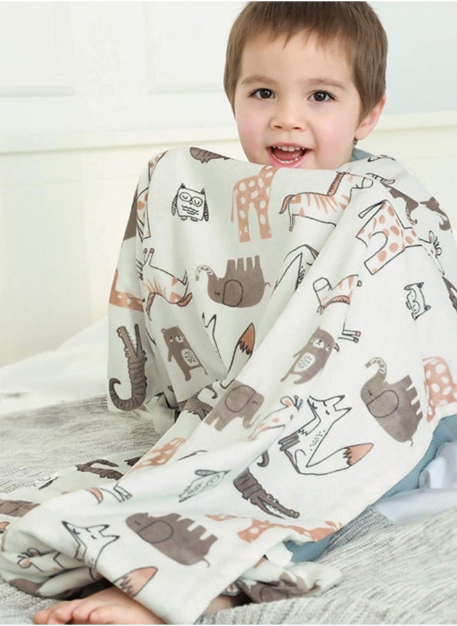 Berma Baby Baby Blanket Cute Animal  Blanket for Boys & Girls - Soft Double Layer with Dotted Backing, Toddler to Newborn 100*75CM )  - Image 4