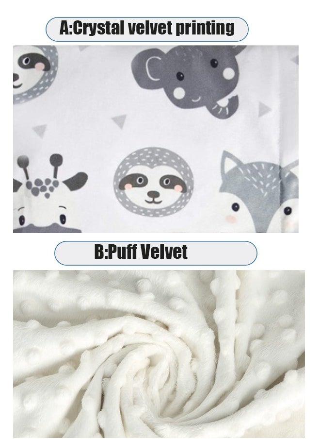Berma Baby Baby Blanket Cute Animal  Blanket for Boys & Girls - Soft Double Layer with Dotted Backing, Toddler to Newborn 100*75CM )  - Image 5