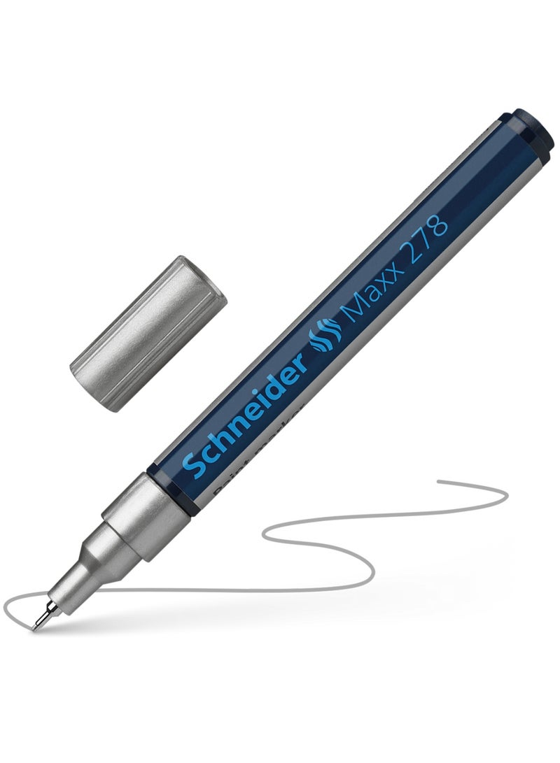 Schneider علامة طلاء ماكس 278 قطعة واحدة حبر فضي طرف رفيع - Image 1