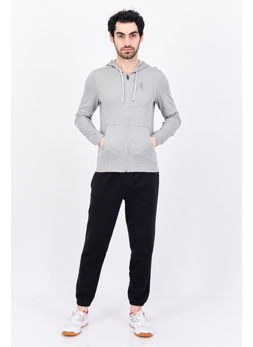 SKECHERS Men Sportswear Fit Long Sleeves Outdoor Hoodie, Grey  - Image 3