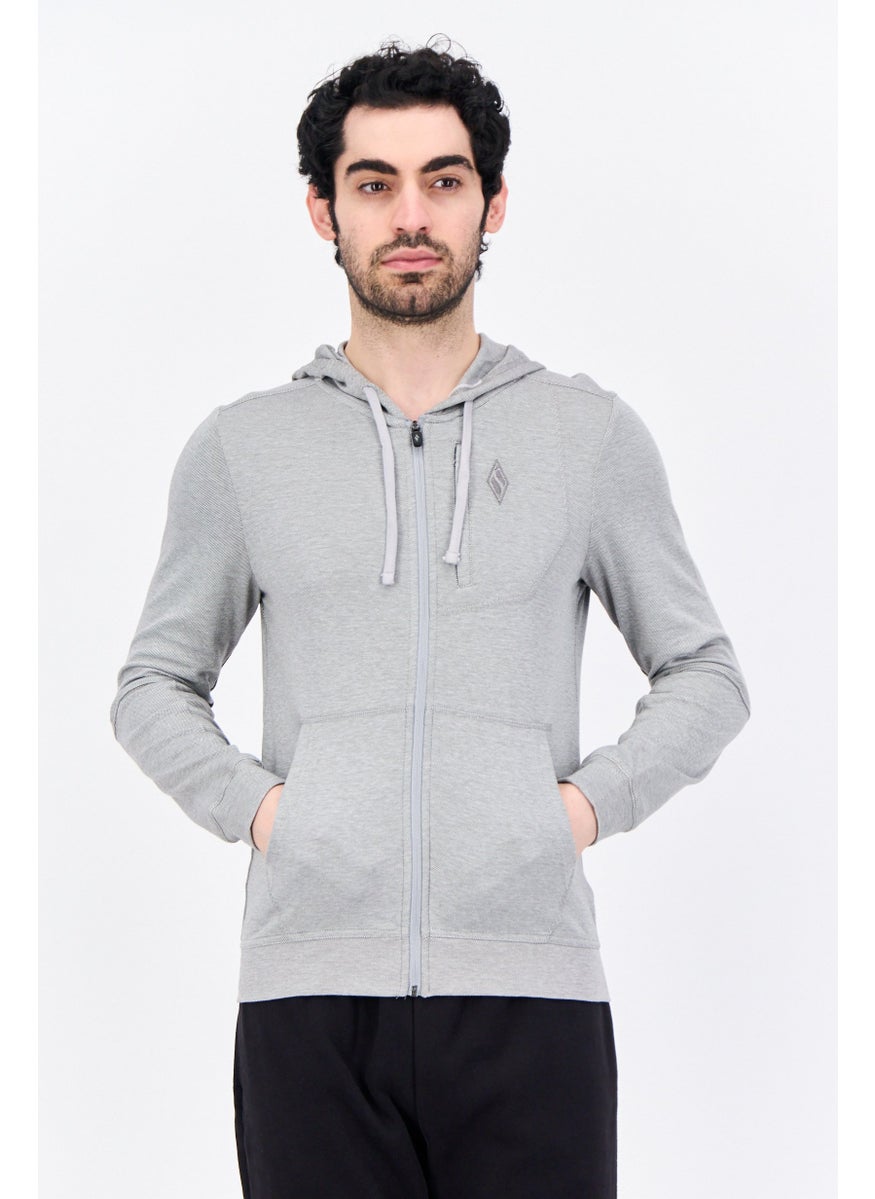 SKECHERS Men Sportswear Fit Long Sleeves Outdoor Hoodie, Grey  - Image 1
