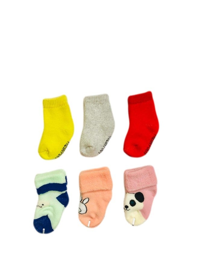 Freshfoot Cute and Colourful Organic Combed Cotton New Born baby socks set 0-6 Months with Gift Box (6) - Image 4