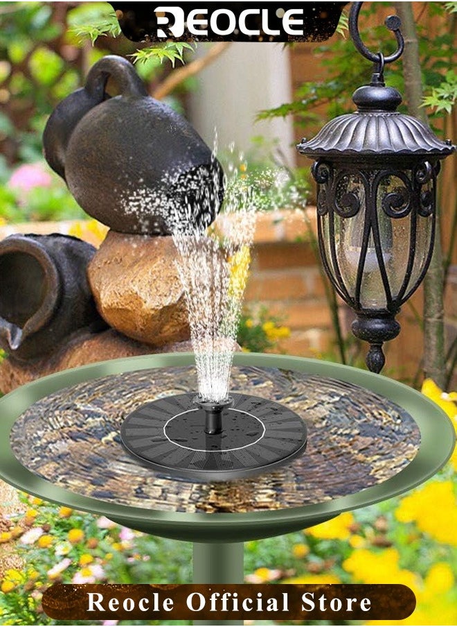 REOCLE - Solar Fountain Pump Solar Bird Bath Fountain Pump with 6 Nozzle Free Standing Floating Solar Powered Water Fountain Pump for Bird Bath & Garden & Pond & Pool & Outdoor - Image 1