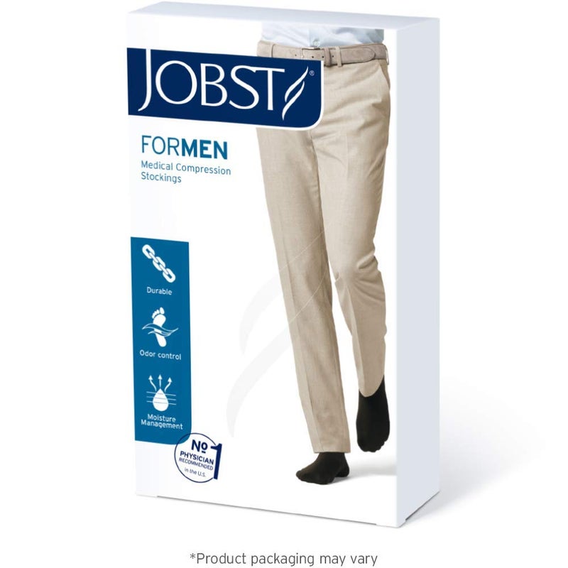 JOBST forMen Knee High 15-20 mmHg Compression Socks, Closed Toe, X-Large, Black - Image 5