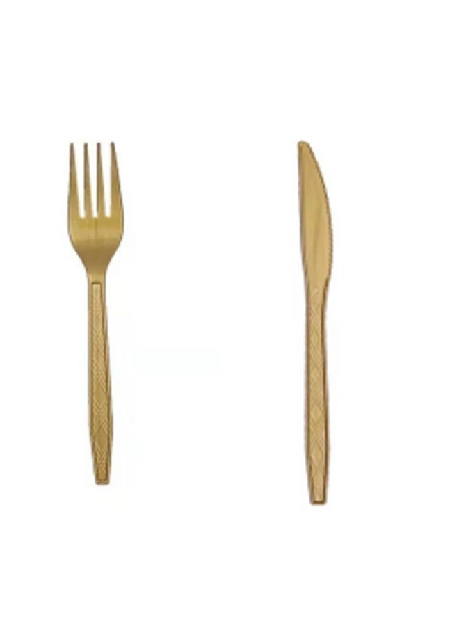 Realfrog Ramadan Party Tableware Set for 24 Guests, Gold Disposable Dinnerware with Moon & Lantern Prints Tablecover Napkins Elegant Eid Mubarak Decoration Supplies for Ramadan Gatherings - Image 2