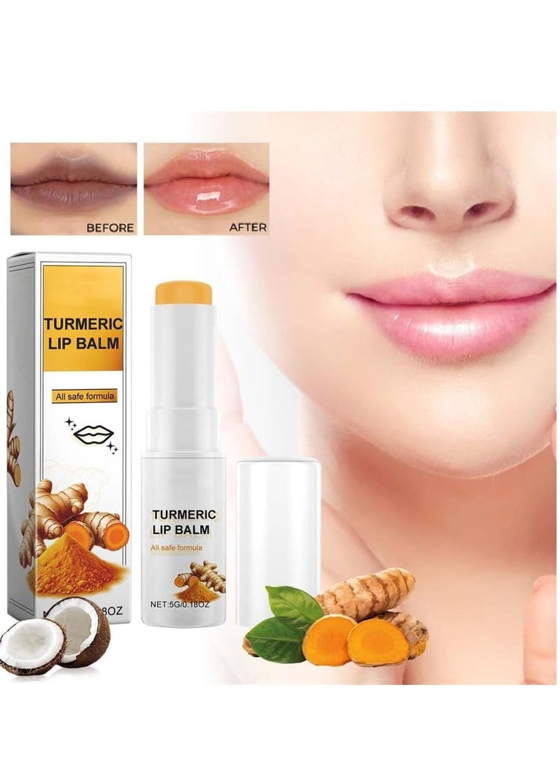 EELHOE Turmeric Lip Balm, Lip Lightening for Dark Lips, Long-Lasting Moisturizing Lip Care Cream, Remove dead skin, Nourishes & Repairs Chapped Lips, Natural Lip Mask 5g - Image 4