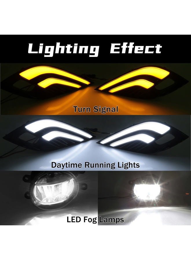 VGETTING Daytime Running Light For Toyota Camry 2018 2019 2020 LED Fog Light Replacement Dual-Colors Light Assembly With LED Lamp Blub For Camry SE XSE - Image 5