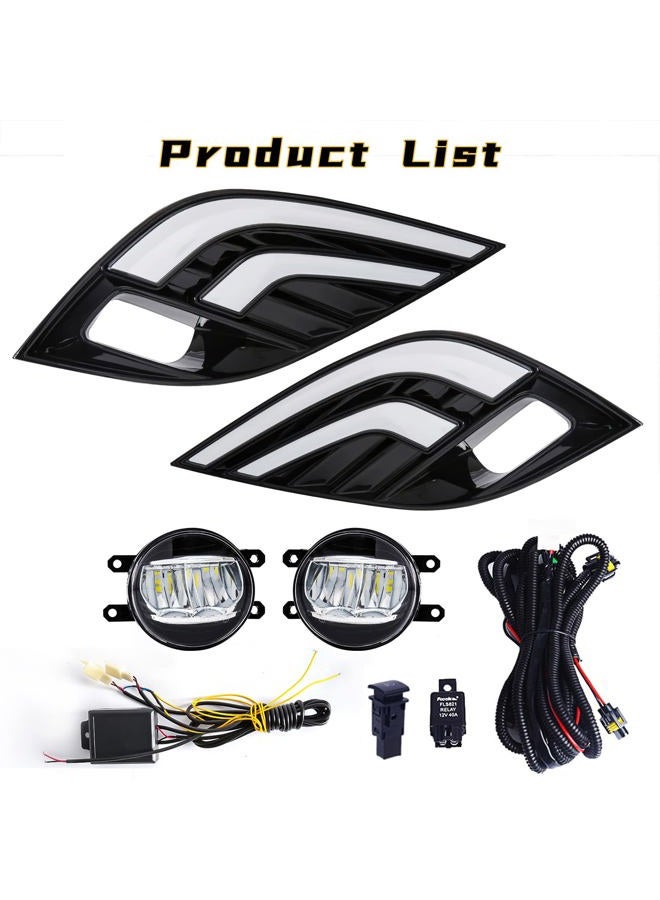 VGETTING Daytime Running Light For Toyota Camry 2018 2019 2020 LED Fog Light Replacement Dual-Colors Light Assembly With LED Lamp Blub For Camry SE XSE - Image 2