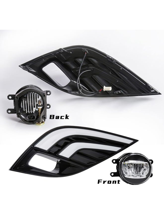 VGETTING Daytime Running Light For Toyota Camry 2018 2019 2020 LED Fog Light Replacement Dual-Colors Light Assembly With LED Lamp Blub For Camry SE XSE - Image 3