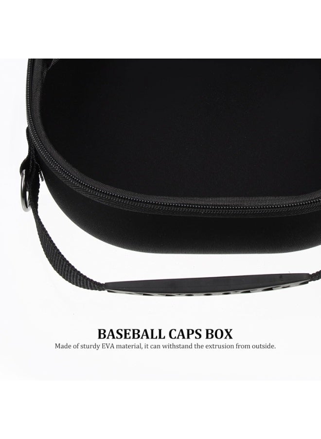 PTTIMFFM Portable Baseball Cap Storage Case, EVA Travel Hat Organizer with Handle, Unisex Protective Cap Carrier for Outdoor Use - Image 3