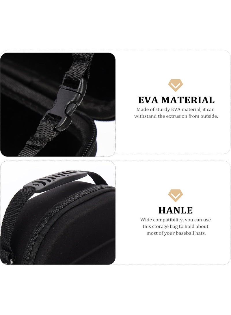 PTTIMFFM Portable Baseball Cap Storage Case, EVA Travel Hat Organizer with Handle, Unisex Protective Cap Carrier for Outdoor Use - Image 2
