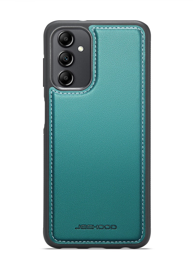 جيهود كيس مي جراب موبايل متوافق مع سامسونج جالاكسي ايه 14 4 جي / 5 جي فاخر من جلد البولي يوريثين غطاء خلفي متوافق مع سامسونج جالاكسي ايه 14 4 جي / 5 جي - اخضر - Image 3