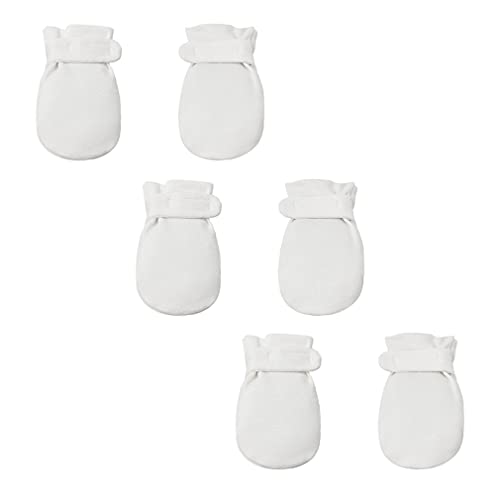 Reyow Newborn Baby No Scratch Mittens Stay On, 100% Cotton Breathable, Adjustable Infant Gloves for Baby Boys Girls Mittens - Image 1
