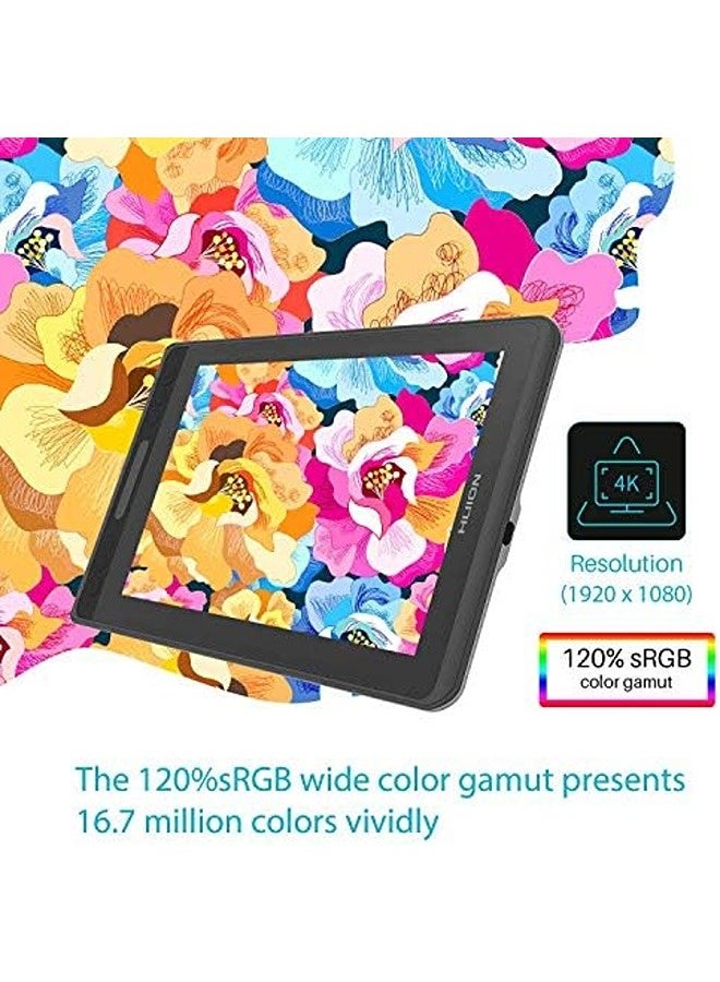 HUION Kamvas Pro 12 Drawing Tablet with Screen – 11.6-Inch Full-Laminated Pen Display, Battery-Free Stylus, 8192 Pen Pressure, Adjustable Stand, Professional Graphics Monitor - Black - Image 2