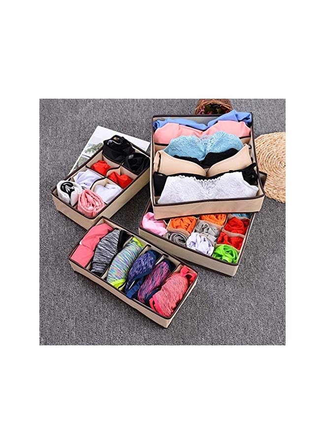 Green Tiger 4 Pieces Set Closet Underwear Organizer Foldable Storage box - Image 2