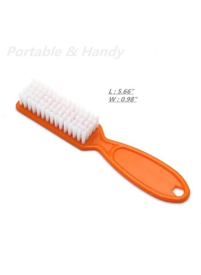 SQULIGT 6Pcs Nail Brush for Cleaning Fingernails, Handle Grip Cleaning Brush for Nail and Toenail, Nail Dust Brush Manicure Pedicure Tools Scrubbing Brush Women Men Home Salon(Orange) - Image 2
