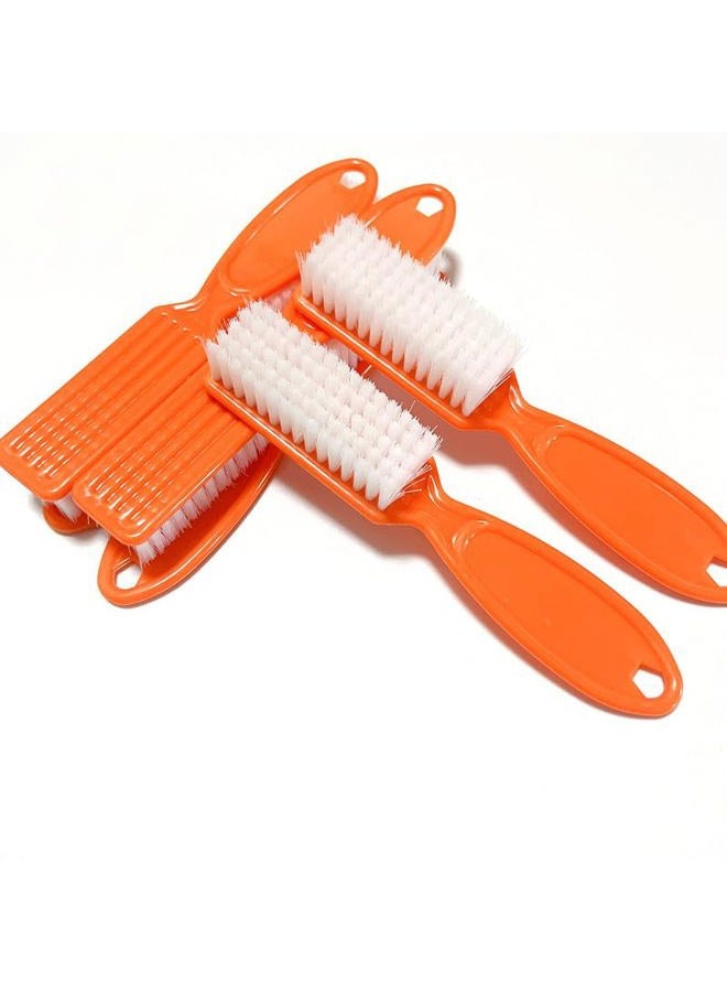 SQULIGT 6Pcs Nail Brush for Cleaning Fingernails, Handle Grip Cleaning Brush for Nail and Toenail, Nail Dust Brush Manicure Pedicure Tools Scrubbing Brush Women Men Home Salon(Orange) - Image 5